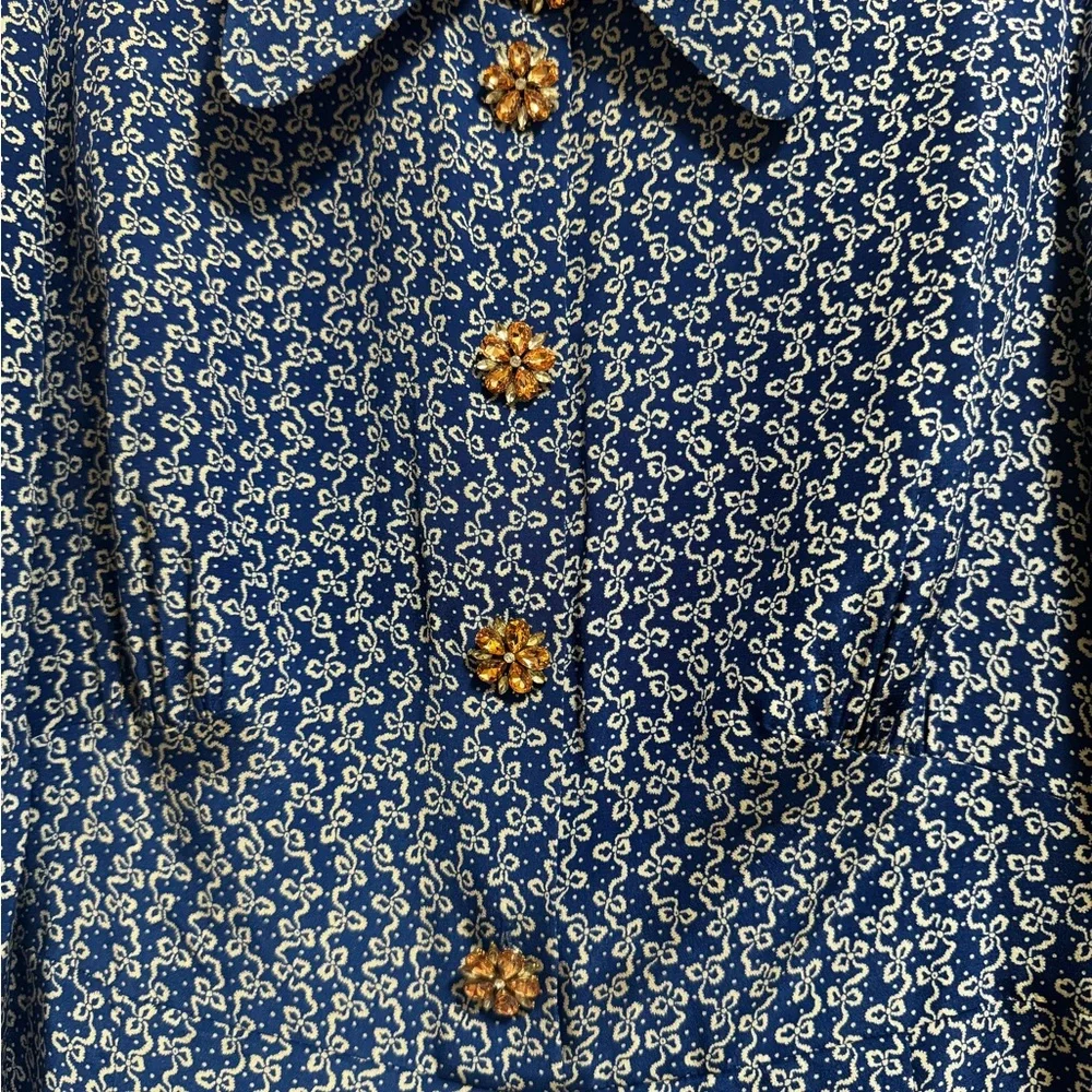 LK Bennett Mathilde Long Sleeve Silk Dress Size 14 - Picture 2 of 13